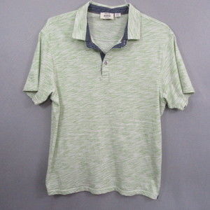 Hedge Mens Polo Shirt M / L Slim Green Heather Short Sleeve Golf